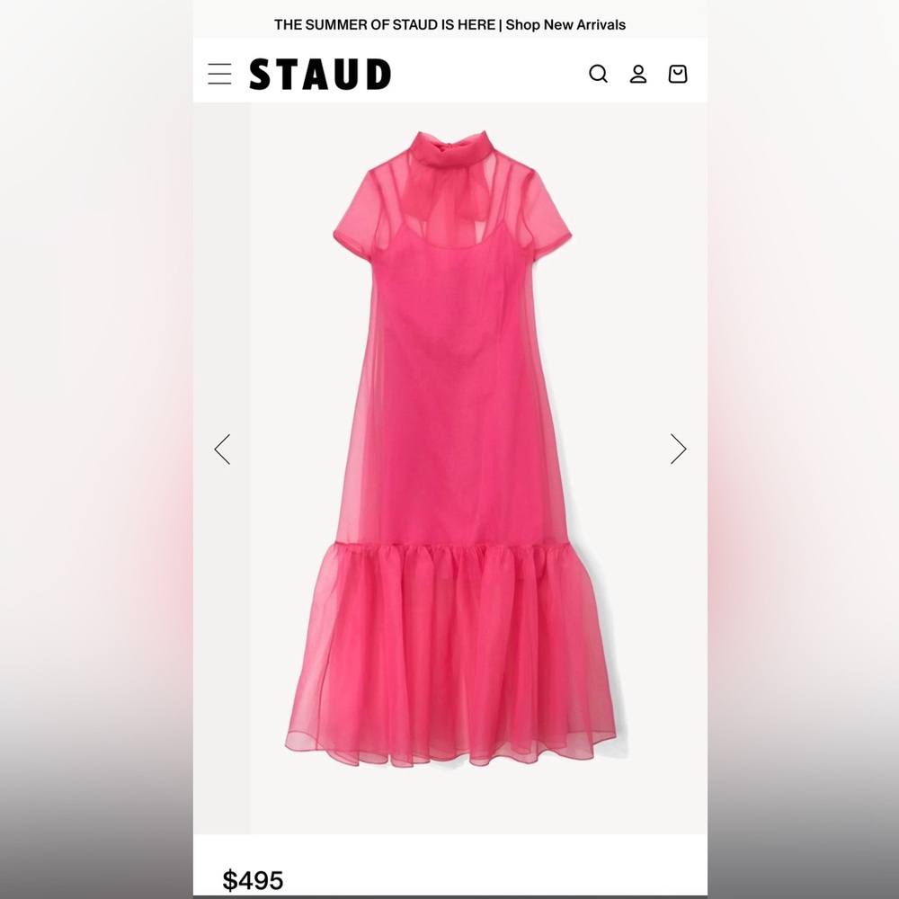 STAUD CALLUNA DRESS BLUSH